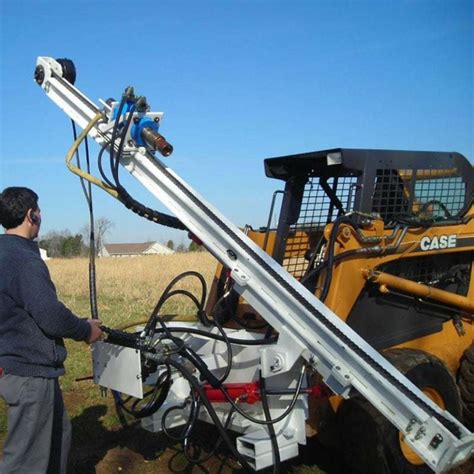 skid steer drill attachment|hydraulic attachments for skid steer.